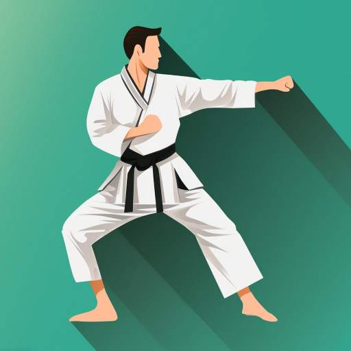 karate, aplicación, aprender